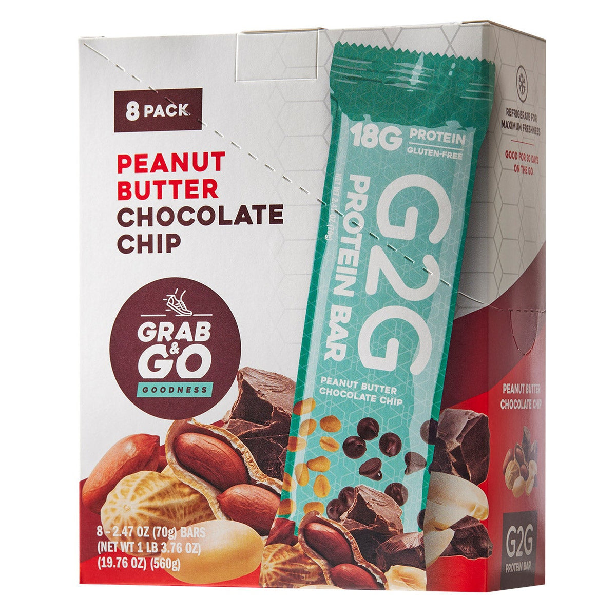 미국직구 G2G 3-pack Peanut 초콜릿 3팩 / G2G 3-pack Peanut Butter Chocolate Chip Protein Bars 24-co 2