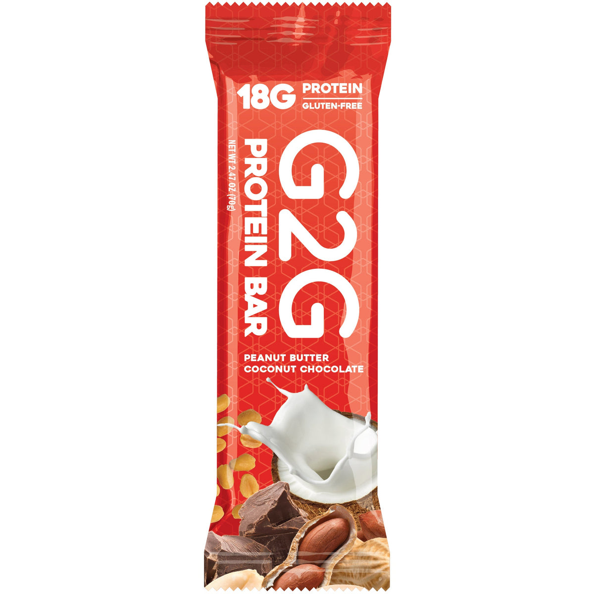 미국직구 G2G 3-pack Peanut 초콜릿 3팩 / G2G 3-pack Peanut Butter Coconut Chocolate Protein Bars 24 3
