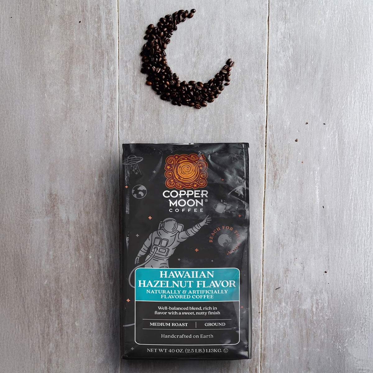 미국직구 Copper Moon 커피 1.1kg / Copper Moon Coffee Medium Roast Ground Coffee, Hawaiian Hazeln 2