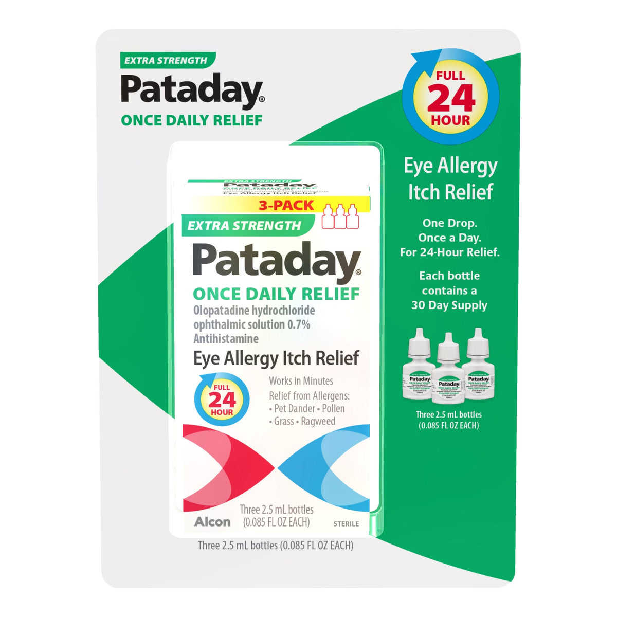 미국직구 파타데이 인공눈물 Pataday Extra Strength Once Daily Antihistamine Eye Drops, 7.5 ml