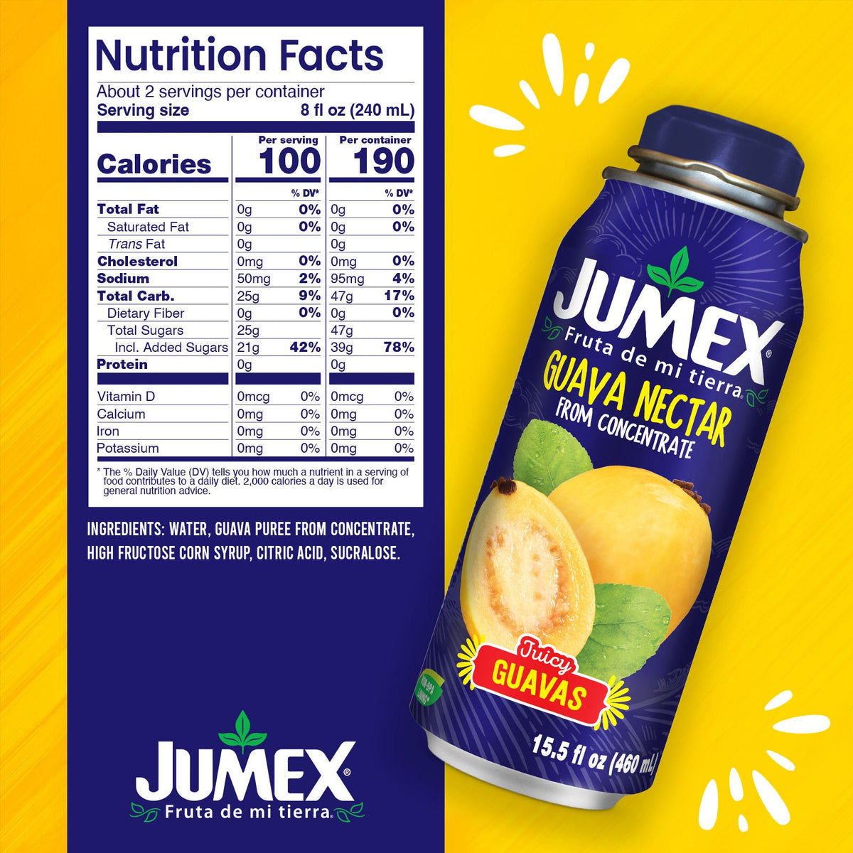 미국직구 Jumex Nectar, Guava, 15.5 fl oz, 12 ct