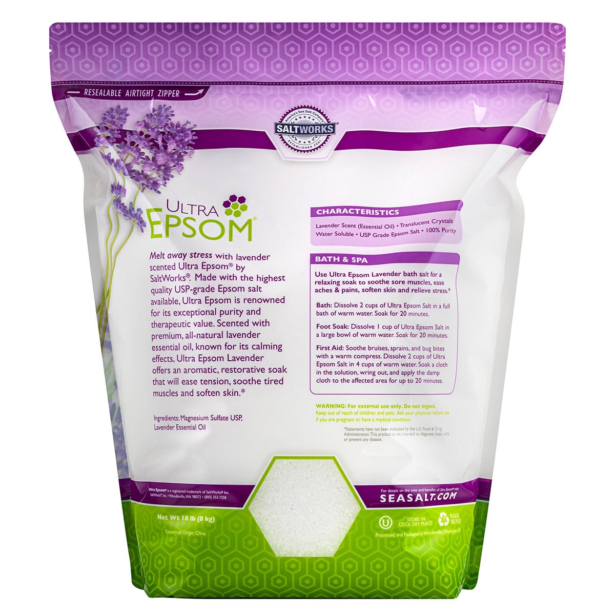 미국직구 Ultra Epsom Lavender / Ultra Epsom Lavender Bath Salts, 18 Pound Bag 2