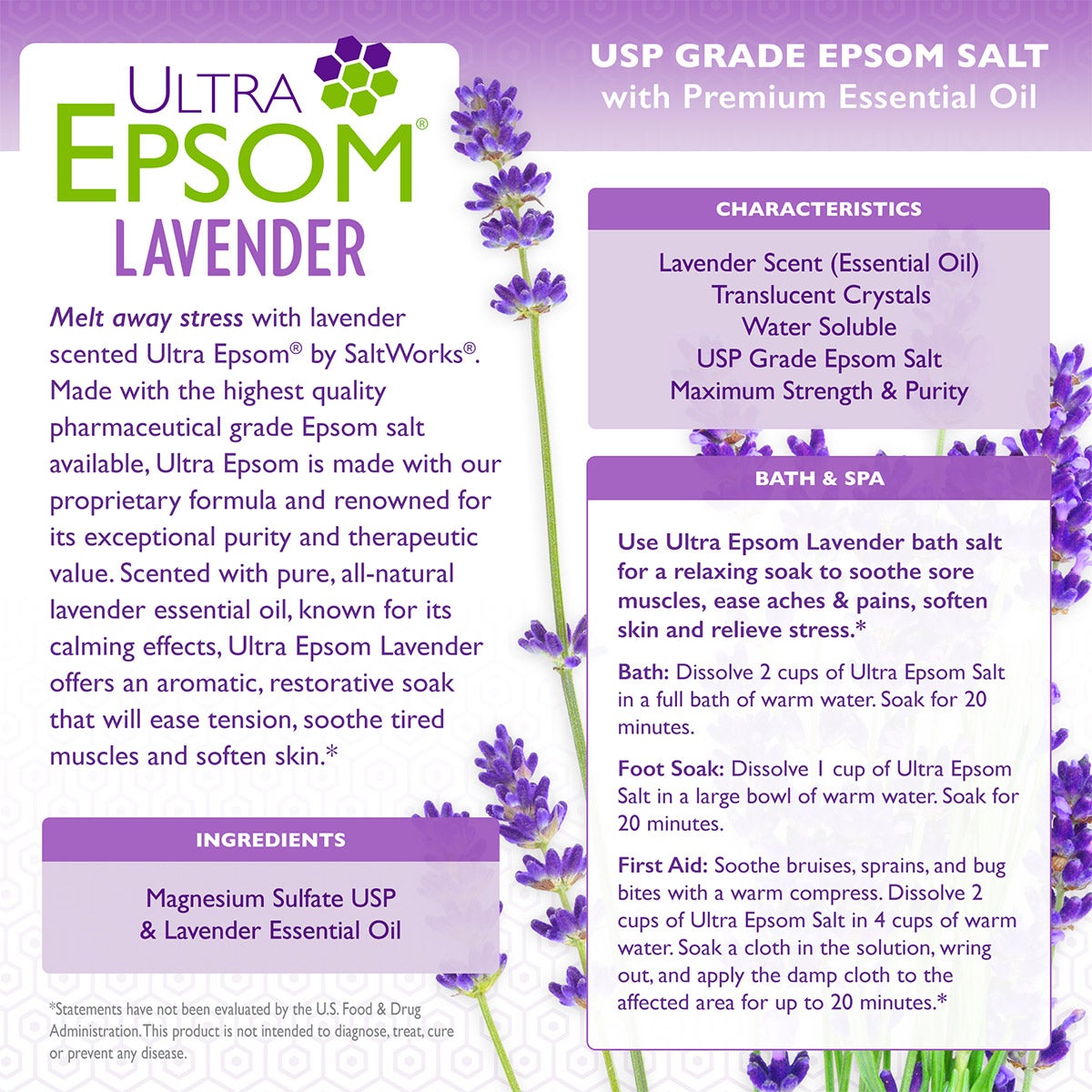 미국직구 Ultra Epsom Lavender / Ultra Epsom Lavender Bath Salts, 18 Pound Bag 3