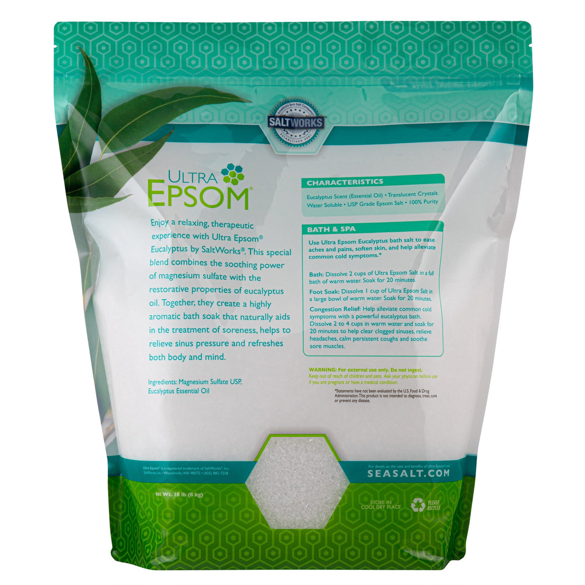 미국직구 Ultra Epsom Eucalyptus / Ultra Epsom Eucalyptus Bath Salts, 18 Pound Bag 2