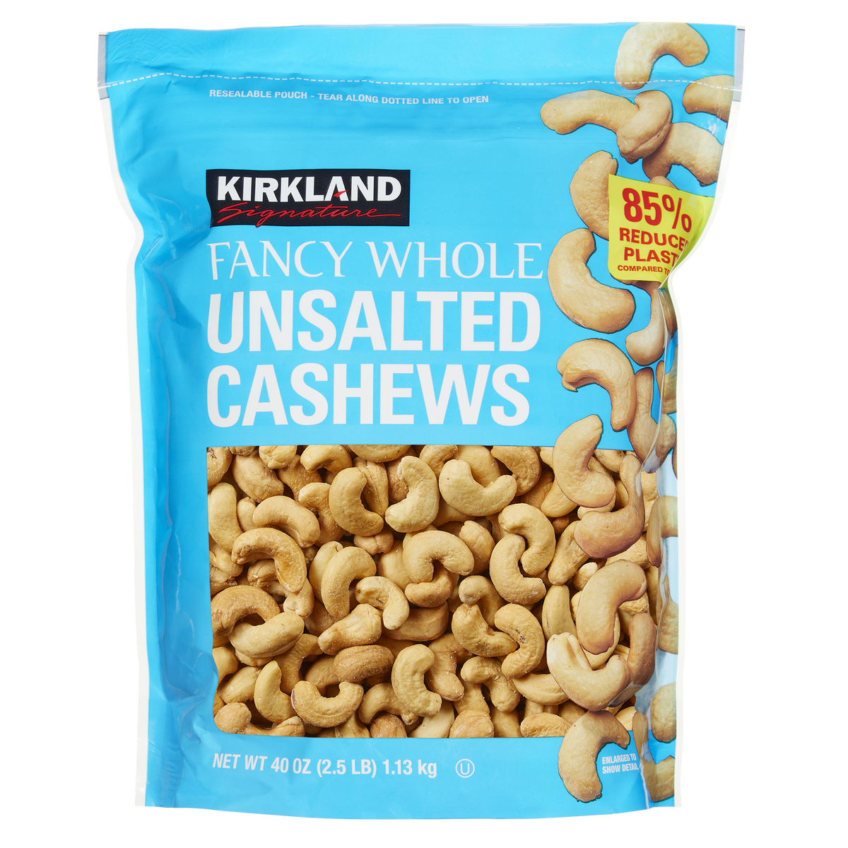 미국직구 Kirkland Signature Fancy Whole Cashews, Unsalted, 40 oz