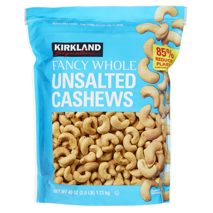 미국직구 Kirkland Signature Fancy Whole Cashews, Unsalted, 40 oz