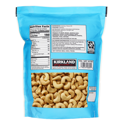 미국직구 Kirkland Signature Fancy Whole Cashews, Unsalted, 40 oz