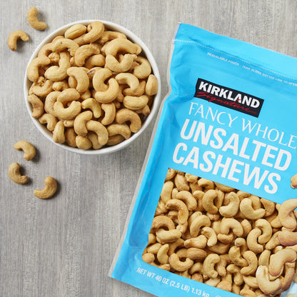 미국직구 Kirkland Signature Fancy Whole Cashews, Unsalted, 40 oz