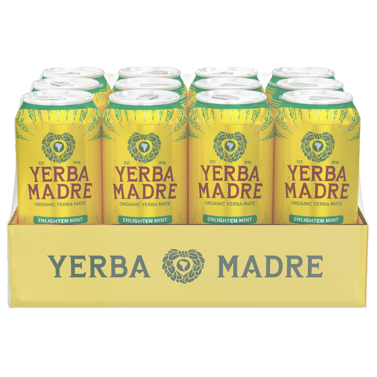 미국직구 Yerba Madre Organic Yerba Mate Herbal Tea, Enlighten Mint, 15.5 fl oz, 12 ct