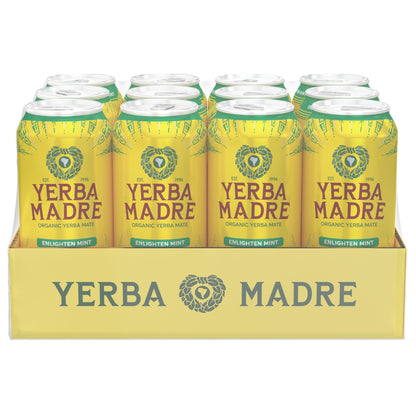 미국직구 Yerba Madre Organic Yerba Mate Herbal Tea, Enlighten Mint, 15.5 fl oz, 12 ct