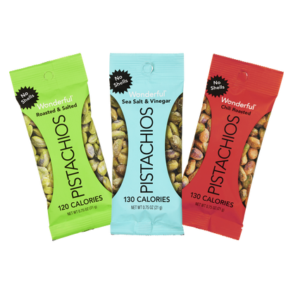 미국직구 Wonderful Pistachios, No Shell, Variety Pack, 0.75 oz, 24 ct