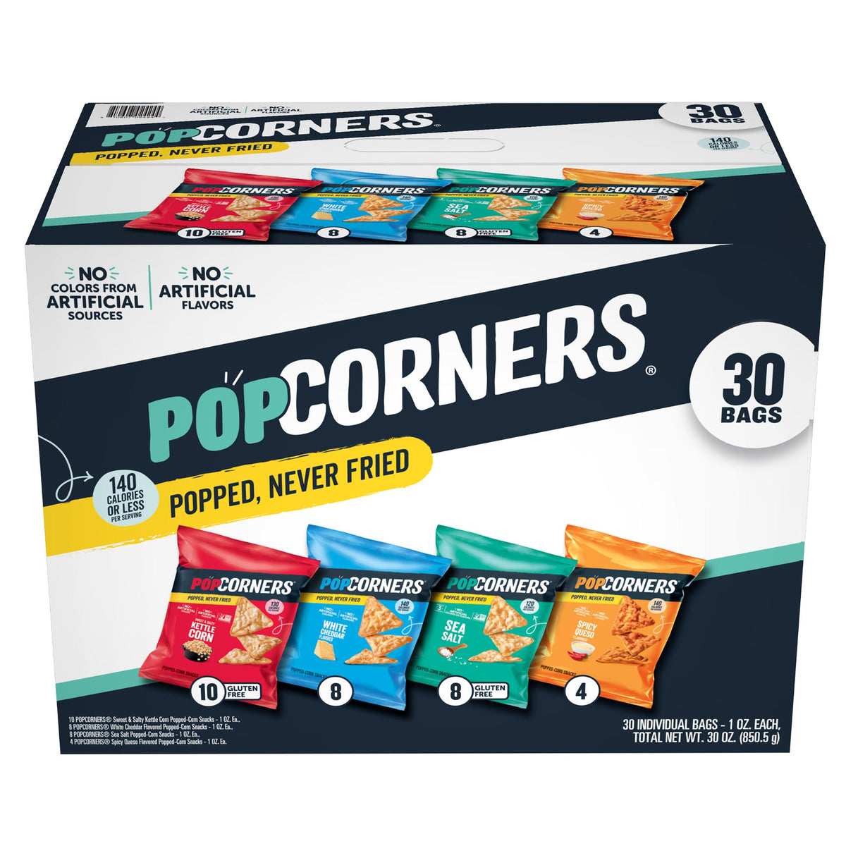 미국직구 팝코너스 Popped-Corn Snack, Variety Pack, 1 oz, 30 ct