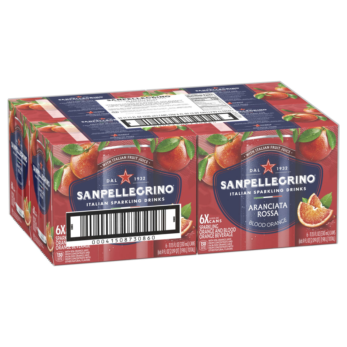 미국직구 Sanpellegrino Italian Sparkling Drink, Orange and Blood Orange, 11.15 fl oz, 24 ct
