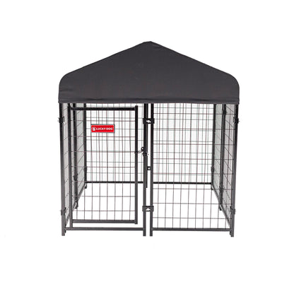 미국직구 켄넬·이동장 Lucky Dog STAY Series Studio Jr. Dog Kennel 4'x4' with Privacy Screen
