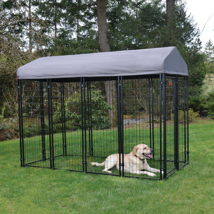 미국직구 켄넬·이동장 Lucky Dog STAY Series Villa Dog Kennel 4'x8' with Privacy Screen