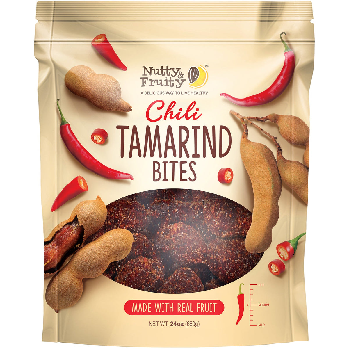 미국직구 Nutty & Fruity Spicy Chili Tamarind Bites, 24 oz