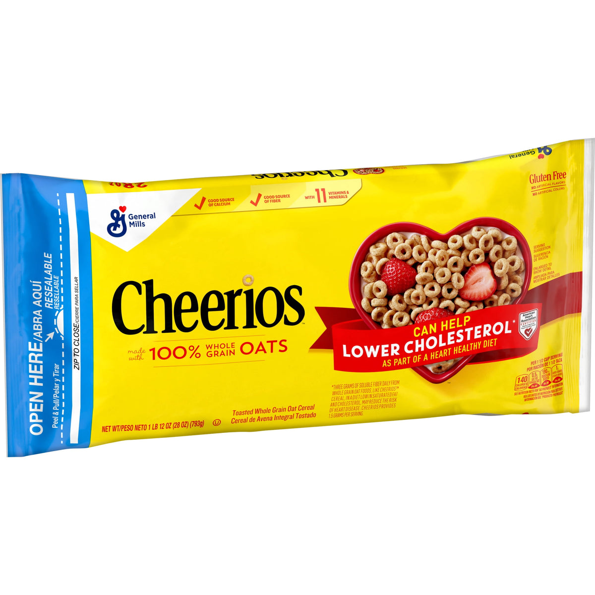 미국직구 치리오스 Heart Healthy Gluten Free Breakfast Cereal, Resealable Bag, 28 oz