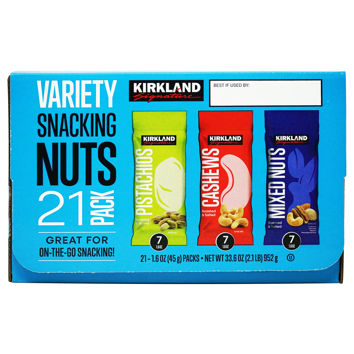 미국직구 Kirkland Signature Snacking Nuts, Variety Pack, 1.6 oz, 21 ct
