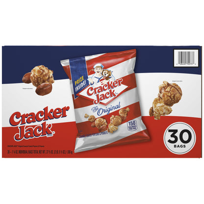 미국직구 Cracker Jack, Original Caramel Coated Popcorn and Peanuts, 1.25 oz, 30 ct