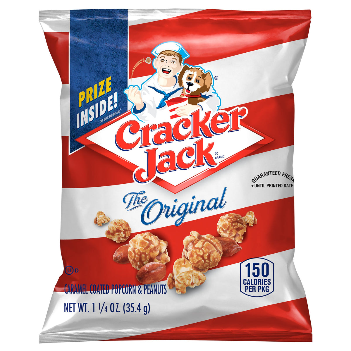 미국직구 Cracker Jack, Original Caramel Coated Popcorn and Peanuts, 1.25 oz, 30 ct