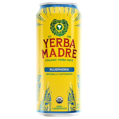 미국직구 Yerba Madre Organic Yerba Mate Herbal Tea, Bluephoria, 15.5 fl oz, 12 ct