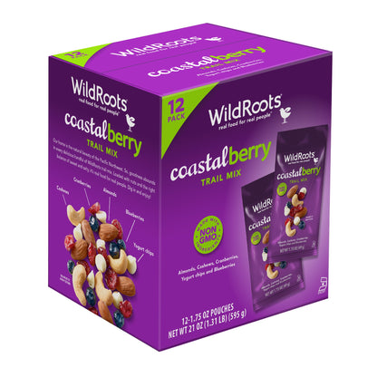미국직구 WildRoots Trail Mix, Coastal Berry Blend, 1.75 oz, 12 ct