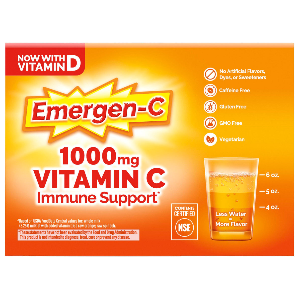미국직구 이머전씨 비타민C Emergen-C 1000 mg Vitamin C Daily Immune Support Variety Pack Drink Mix, 120 Packets