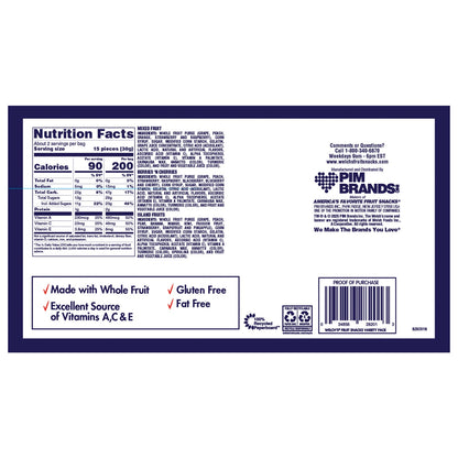 미국직구 웰치스 Fruit Snacks, Variety Pack, 2.25 oz, 20 ct