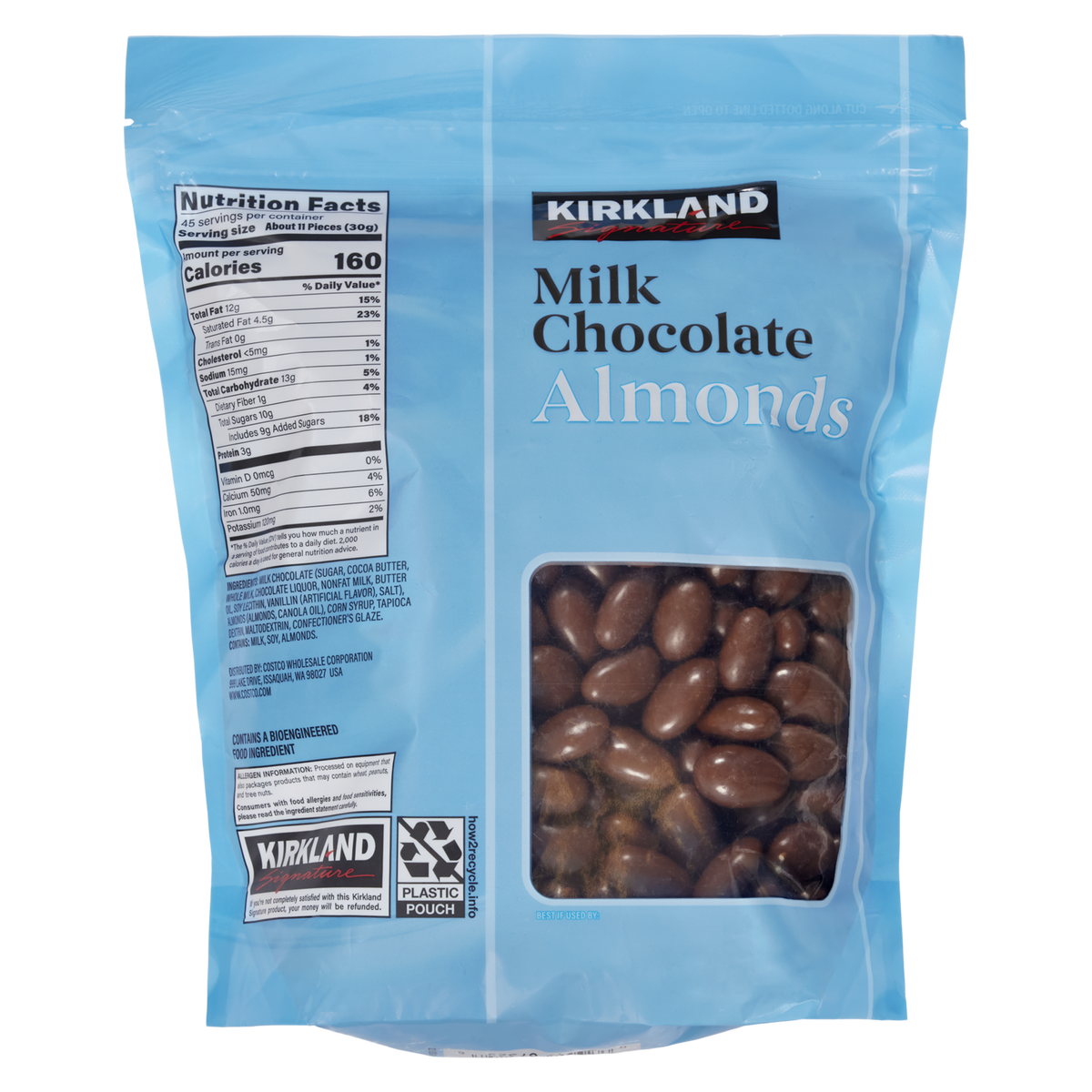 미국직구 Kirkland Signature Milk Chocolate Covered Almonds, 48 oz