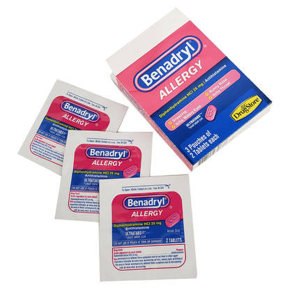 미국직구 베나드릴 알레르기약 Benadryl Allergy Tablets, 3 Servings per Box, 6 Boxes