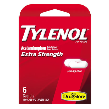 미국직구 타이레놀 생활건강 Tylenol Extra Strength Acetaminophen, 500 mg, 3 Servings per Box, 6 Boxes