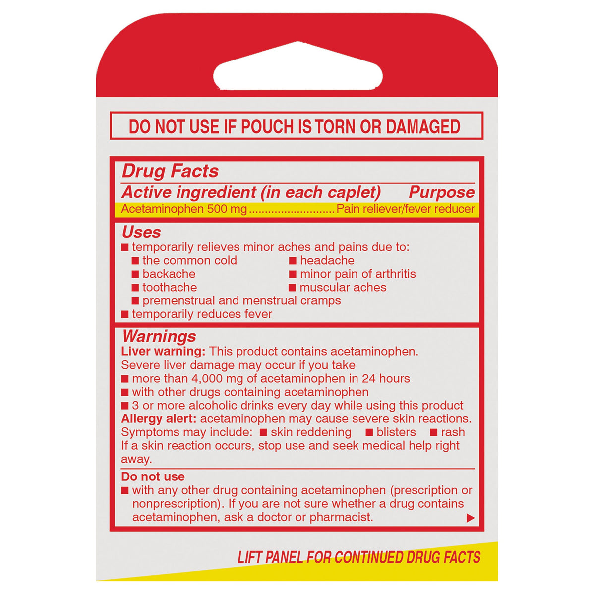 미국직구 타이레놀 생활건강 Tylenol Extra Strength Acetaminophen, 500 mg, 3 Servings per Box, 6 Boxes