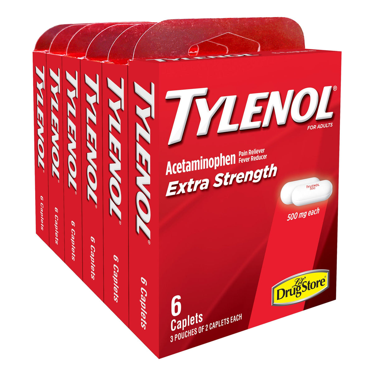 미국직구 타이레놀 생활건강 Tylenol Extra Strength Acetaminophen, 500 mg, 3 Servings per Box, 6 Boxes