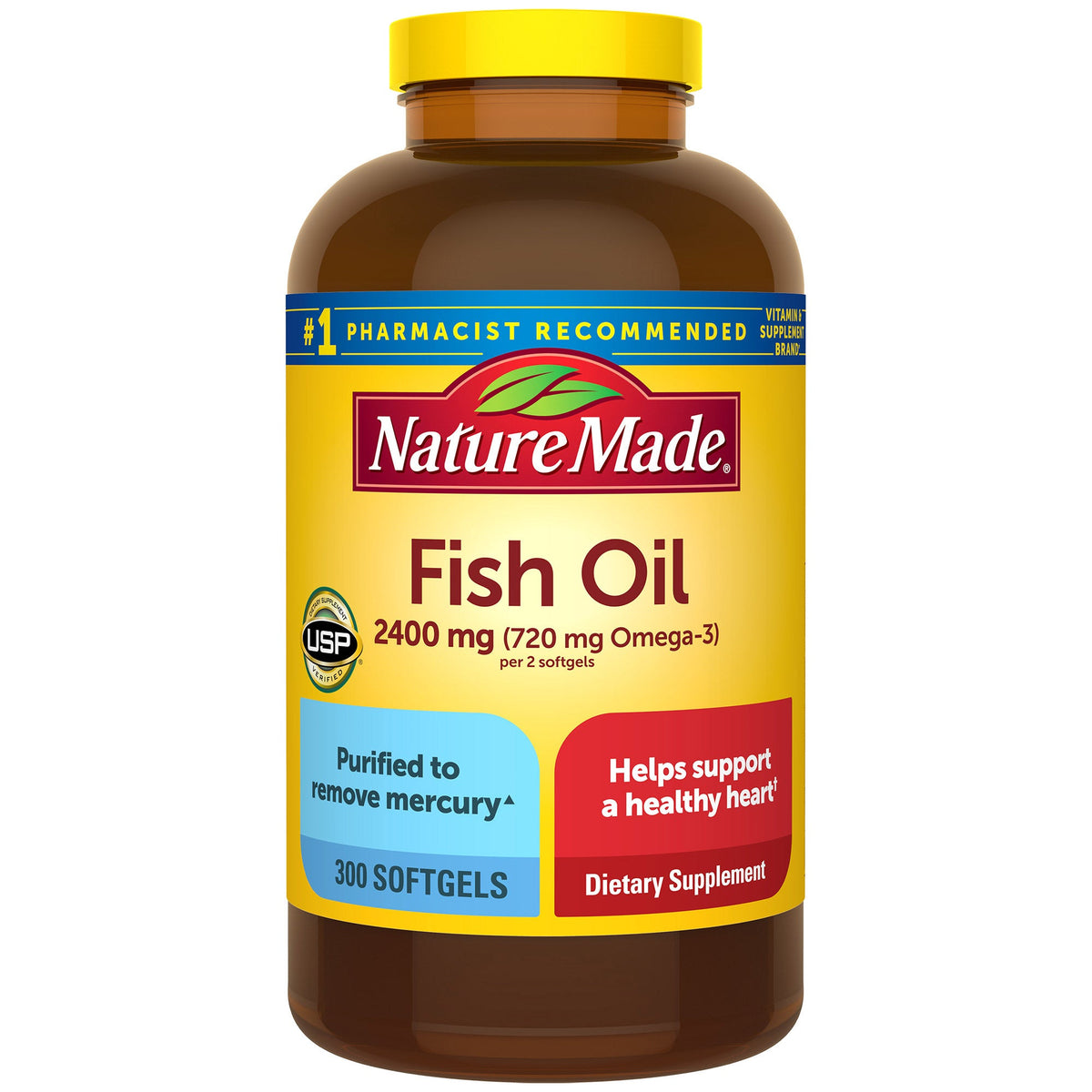 미국직구 네이처메이드 오메가3 Nature Made Fish Oil 2400 mg, 300 Softgels