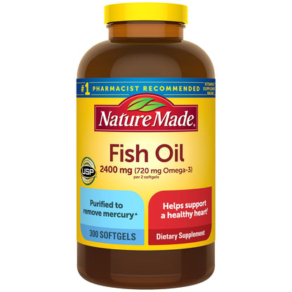 미국직구 네이처메이드 오메가3 Nature Made Fish Oil 2400 mg, 300 Softgels