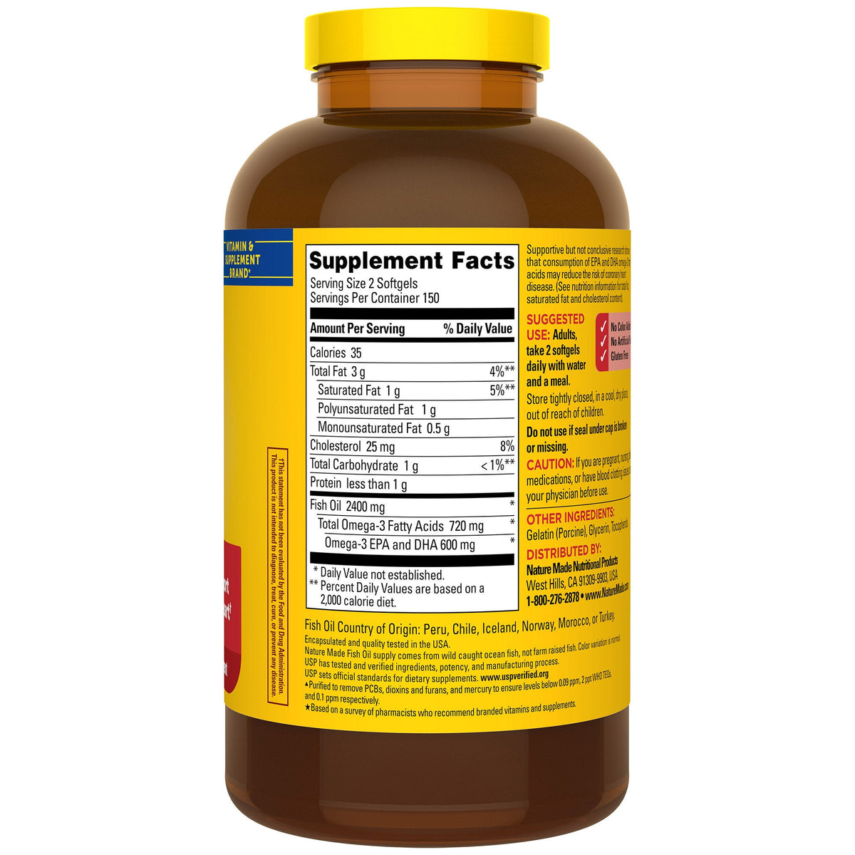 미국직구 네이처메이드 오메가3 Nature Made Fish Oil 2400 mg, 300 Softgels