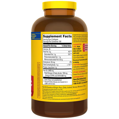 미국직구 네이처메이드 오메가3 Nature Made Fish Oil 2400 mg, 300 Softgels