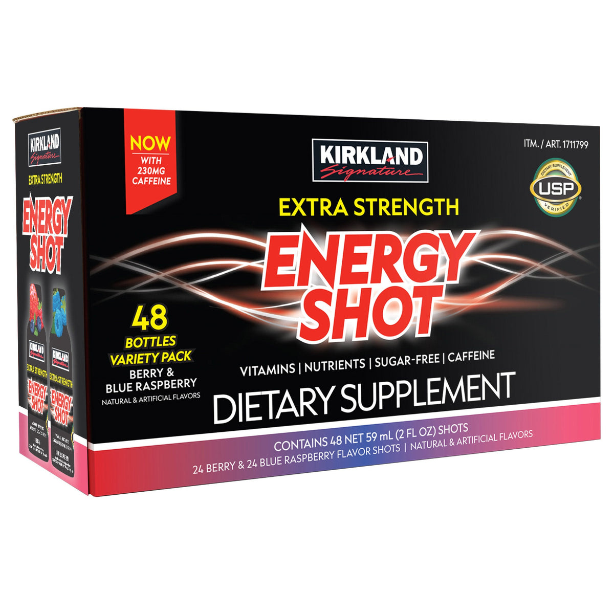 미국직구 커클랜드 에너지샷 Kirkland Signature Extra Strength Energy Shot, 48 Bottles, 2 Ounces Each