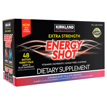 미국직구 커클랜드 에너지샷 Kirkland Signature Extra Strength Energy Shot, 48 Bottles, 2 Ounces Each