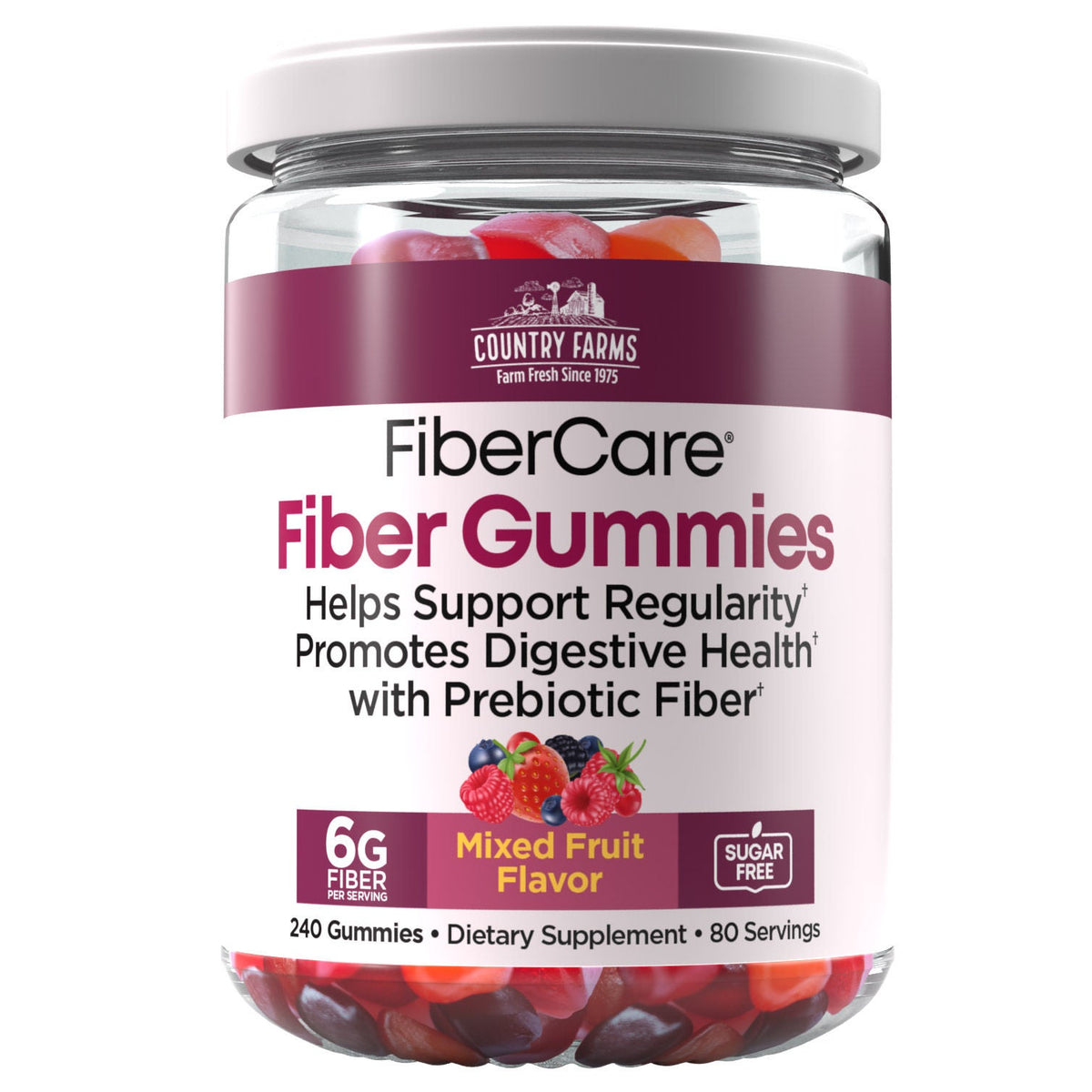 미국직구 식이섬유 Country Farms FiberCare Fiber Gummies, 240 Gummies