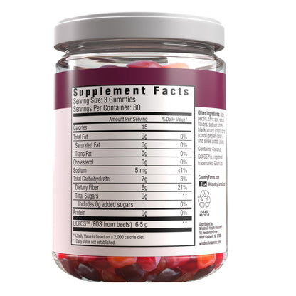 미국직구 식이섬유 Country Farms FiberCare Fiber Gummies, 240 Gummies