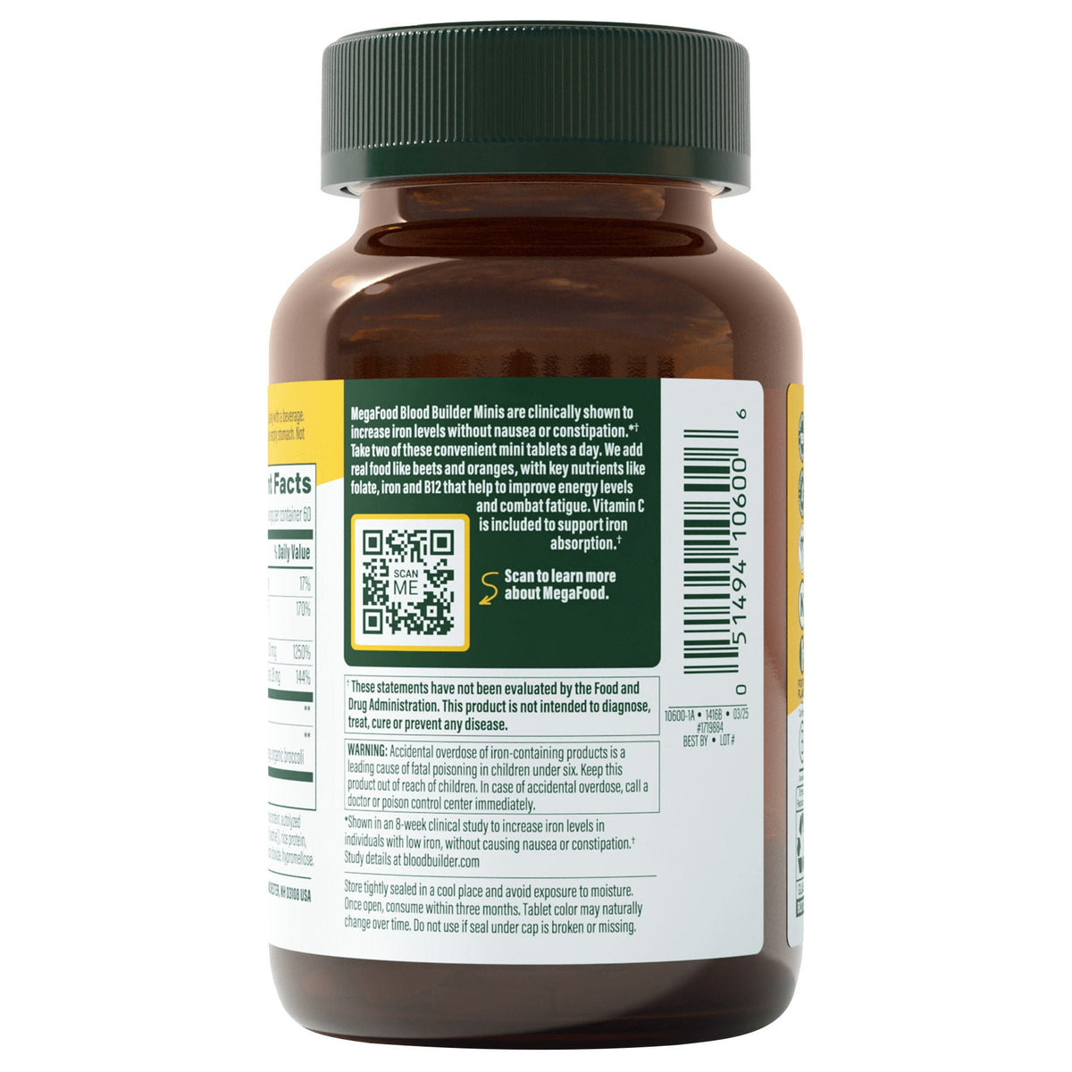 미국직구 철분 MegaFood Blood Builder Iron Minis, 120 Tablets