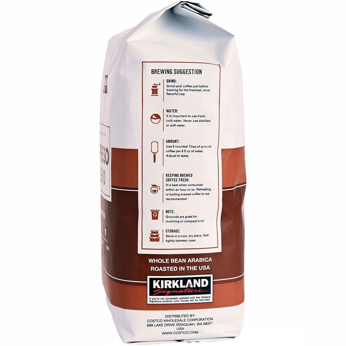 미국직구 Kirkland Signature Espresso Blend Whole Bean Coffee, Dark Roast, 2.5 lbs