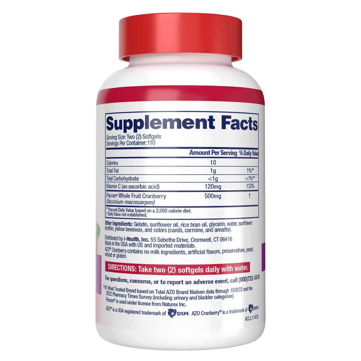 미국직구 에이조 크랜베리 AZO Cranberry Urinary Tract Health 500 mg, 220 Softgels