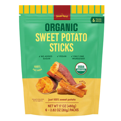 미국직구 The Snak Yard Organic Sweet Potato Sticks, 2.82 oz, 6 ct