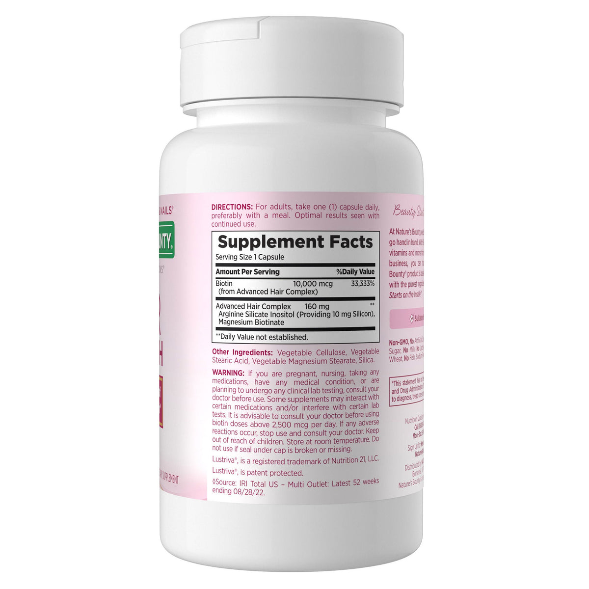 미국직구 네이처스바운티 영양제 Nature's Bounty Optimal Solutions Hair Growth, 90 Capsules