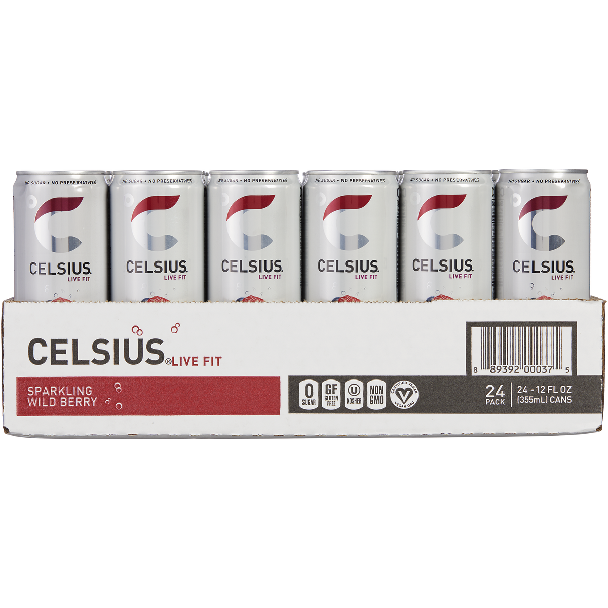 미국직구 CELSIUS Energy Drink, Sparkling Wild Berry, 12 fl oz, 24 ct