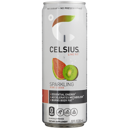 미국직구 CELSIUS Energy Drink, Sparkling Kiwi Guava, 12 fl oz, 24 ct