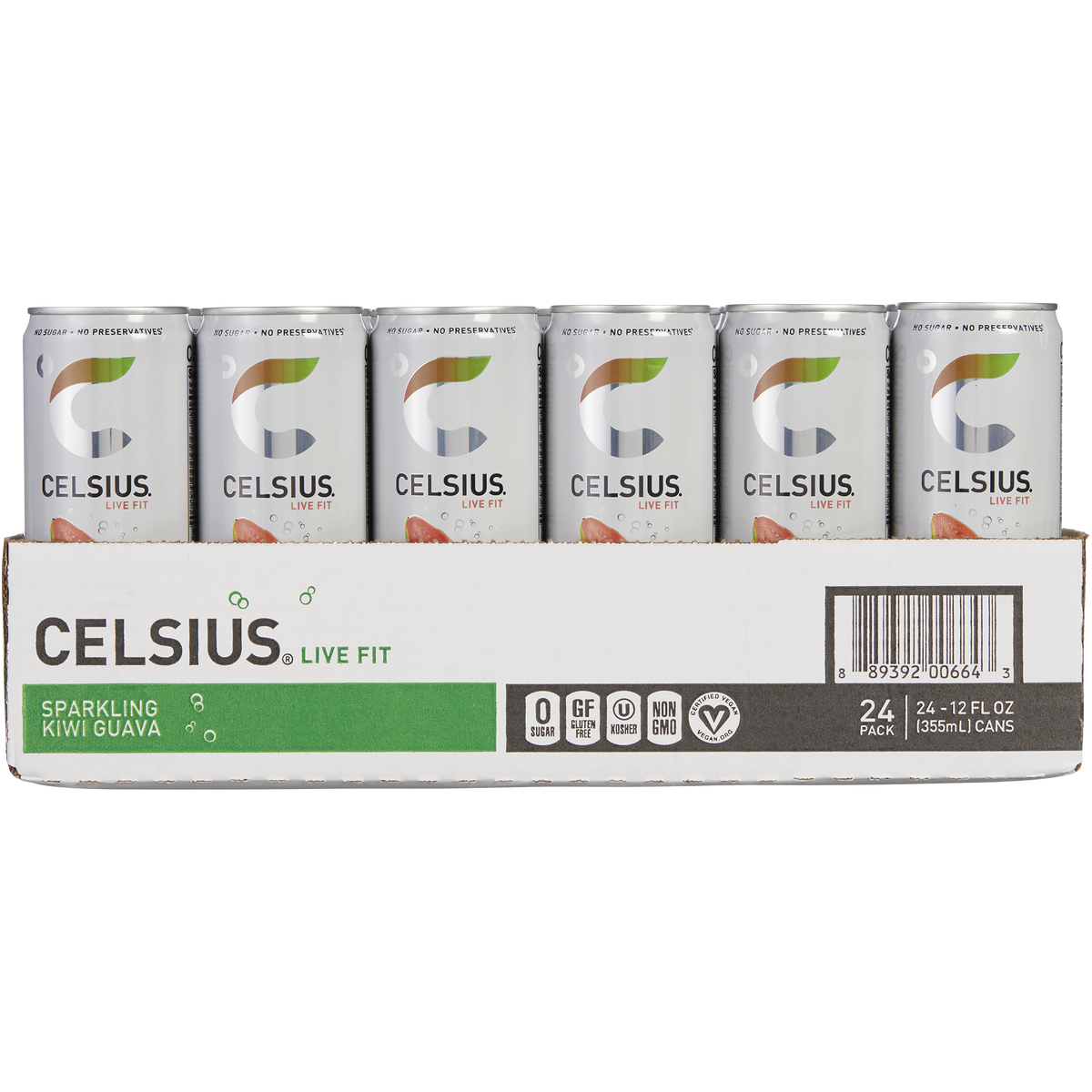 미국직구 CELSIUS Energy Drink, Sparkling Kiwi Guava, 12 fl oz, 24 ct