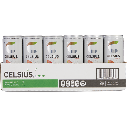 미국직구 CELSIUS Energy Drink, Sparkling Kiwi Guava, 12 fl oz, 24 ct